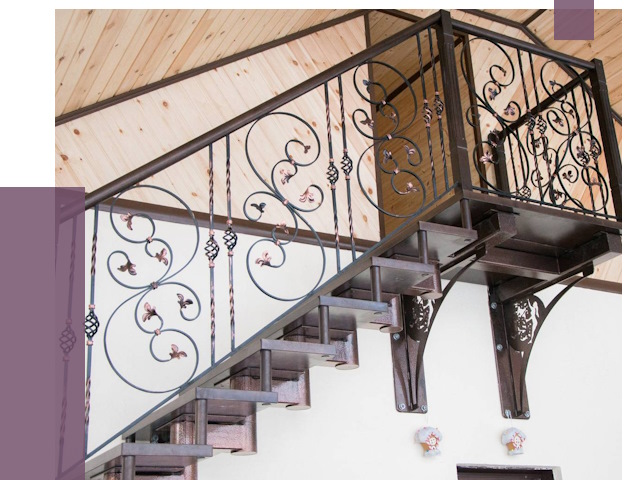 Кованые лестницы в Нефтекамске от 80090 руб. под ключ