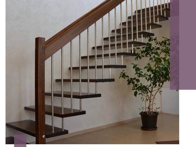 Лестницы на больцах под ключ в Нефтекамске – изготовление и монтаж