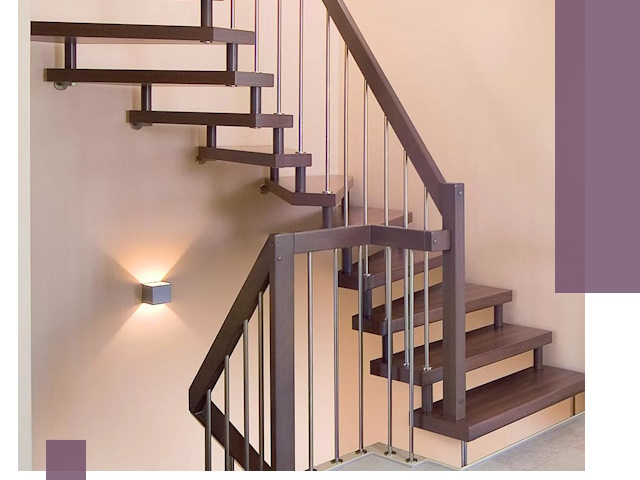 Изготовление лестниц на больцах в Нефтекамске под ключ