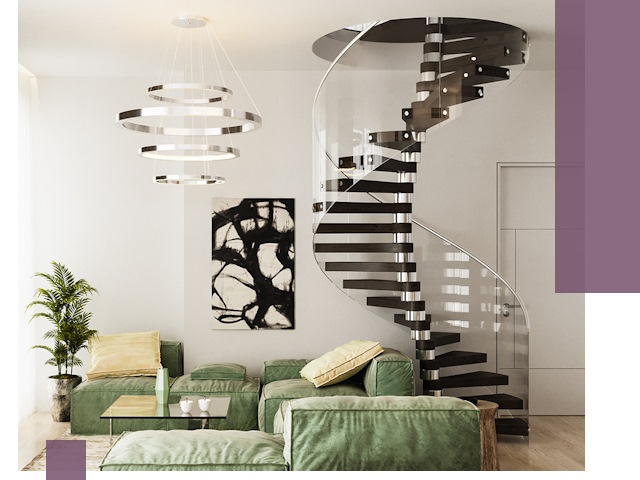 Лестницы для двухуровневой квартиры в Нефтекамске — изготовление и монтаж