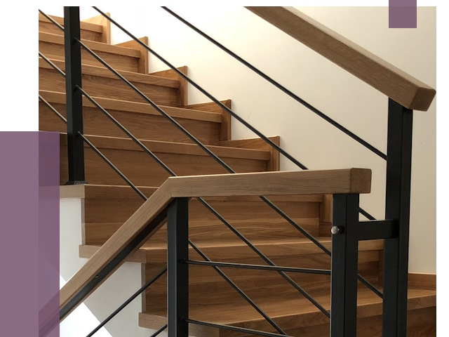 Обшивка металлической лестницы деревом в Нефтекамске от 4364 руб.