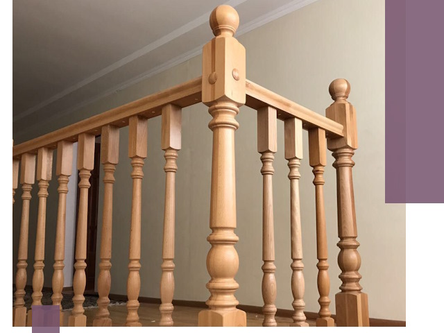 Деревянные перила на заказ в Нефтекамске: монтаж и изготовление