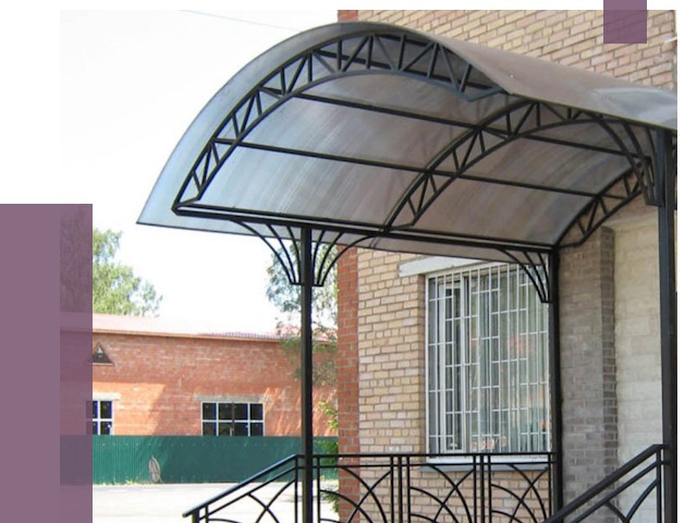 Металлические навесы и козырьки в Нефтекамске от 12835 руб.