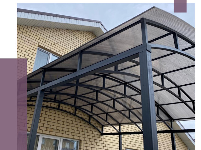 Монтаж козырьков в Нефтекамске от 11552 руб. | ПРОЛЁТ-Нтк