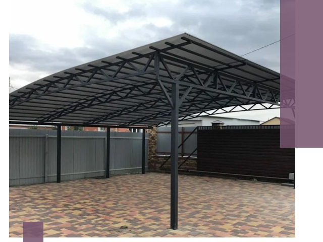 Недорогие навесы под ключ в Нефтекамске — изготовление и монтаж