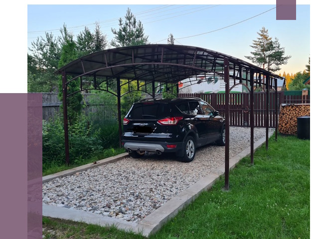 Навесы для автомобиля в Нефтекамске от 13194 руб.  | ПРОЛЁТ-Нтк