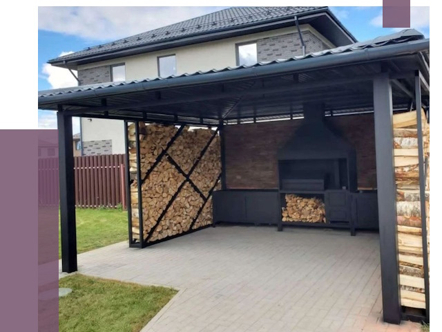 Навесы для барбекю в Нефтекамске от 12784 руб. под ключ | ПРОЛЁТ-Нтк