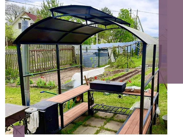 Навесы для барбекю в Нефтекамске: изготовление, монтаж и демонтаж