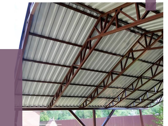 Навесы из профнастила в Нефтекамске от 7393 руб. | ПРОЛЁТ-Нтк