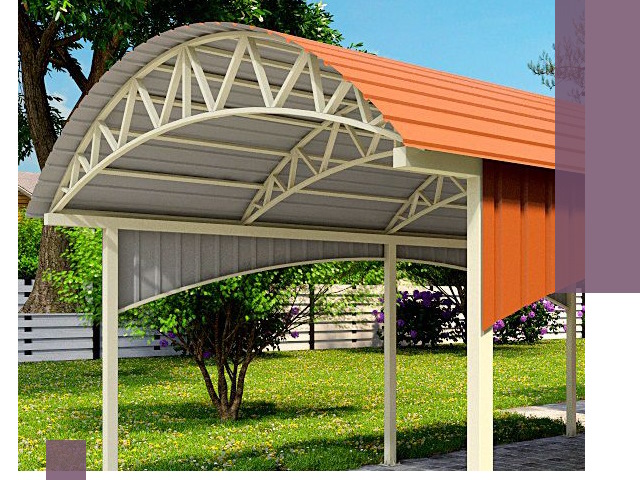 Навесы из профнастила под ключ в Нефтекамске — установка и монтаж