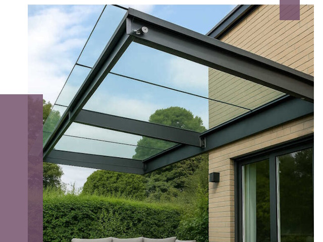 Стеклянные навесы и козырьки в Нефтекамске от 12322 руб.