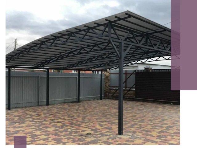 Металлические навесы под ключ в Нефтекамске — изготовление и монтаж