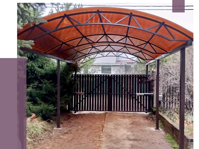 Арочные навесы в Нефтекамске от 12784 руб. — изготовление и монтаж | ПРОЛЁТ-Нтк