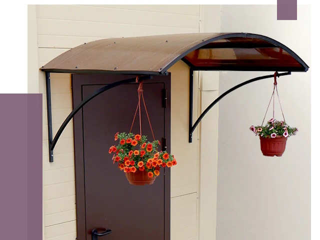 Козырьки над входом в Нефтекамске от 14889 руб.  | ПРОЛЁТ-Нтк