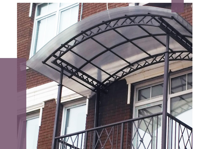 Козырьки над балконом в Нефтекамске от 8676 руб. | ПРОЛЁТ-Нтк