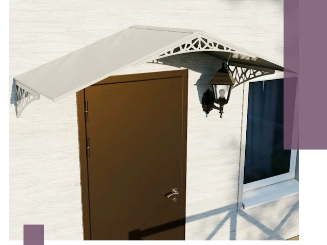 Металлические козырьки на входы и террасы в Нефтекамске