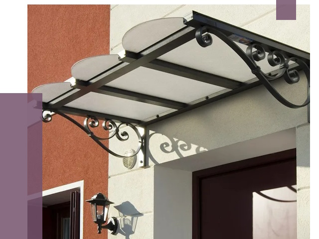 Односкатные козырьки в Нефтекамске от 8420 руб.  | ПРОЛЁТ-Нтк