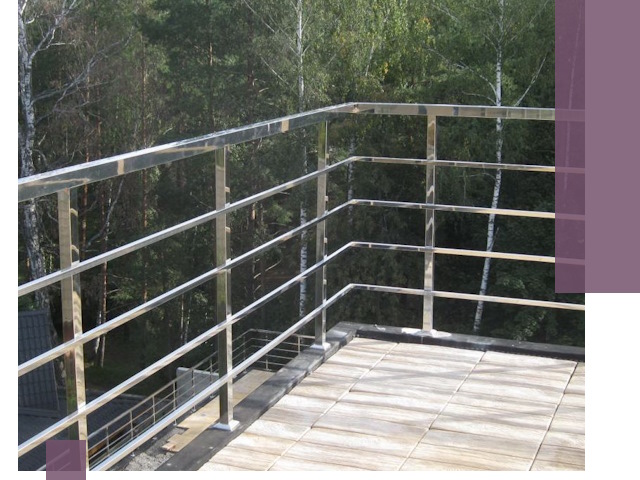 Парапеты из нержавеющей стали в Нефтекамске — изготовление и монтаж