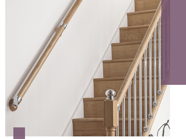 Пристенные поручни из стали и нержавейки под монтаж в Нефтекамске